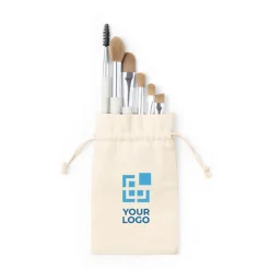 Gift Campaign 6 pennelli da trucco in fibra di grano e PP in sacchetto con logo Mini></noscript> Gadget Per Parrucchieri