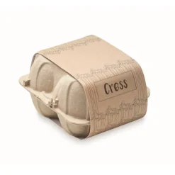 Gift Campaign 4 vasetti di terracotta con semi di crescione in cartone per uova Eggs></noscript> Vasetti Con Semi