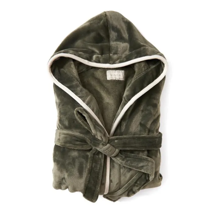 Gift Campaign Accappatoio in rPet con cappuccio e cintura taglia L/XL GreenGlam> Gadget Ecologici