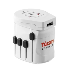 Gift Campaign Adattatore da viaggio con logo della marca Skross Pro World & USB></noscript> Accessori Da Viaggio