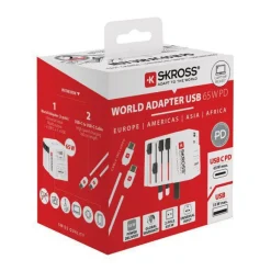 Gift Campaign Adattatore da viaggio universale con 2 porte e cavo incluso Skross></noscript> Accessori Da Viaggio