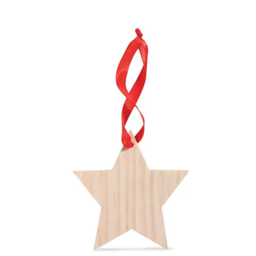 Gift Campaign Addobbo natalizio a forma di stella con logo e nastro rosso Starwood> Gadget Natalizi
