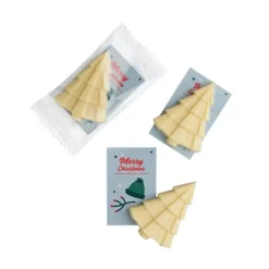 Gift Campaign Albero di Natale di cioccolato con cartolina personalizzata 9g> Cioccolatini