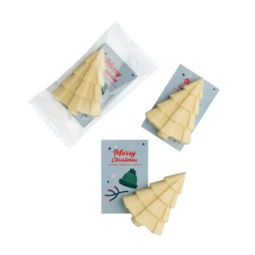 Gift Campaign Albero di Natale di cioccolato con cartolina personalizzata 9g> Cioccolatini