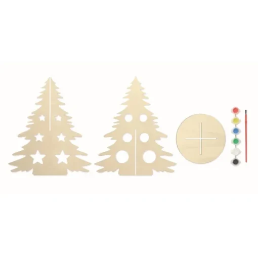 Gift Campaign Albero di Natale in da montare e colorare con logo Paint> Gadget Natalizi