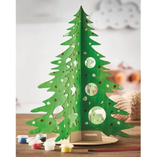 Gift Campaign Albero di Natale in da montare e colorare con logo Paint> Gadget Natalizi
