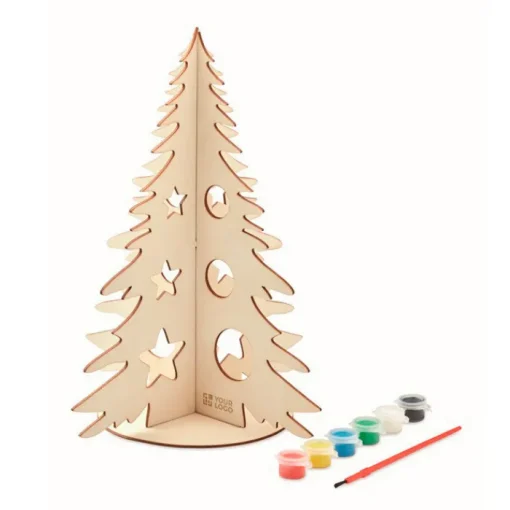 Gift Campaign Albero di Natale in da montare e colorare con logo Paint> Gadget Natalizi