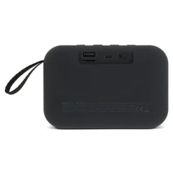 Gift Campaign Altoparlante bluetooth nero portatile di forma rettangolare da 5W></noscript> Casse Personalizzate