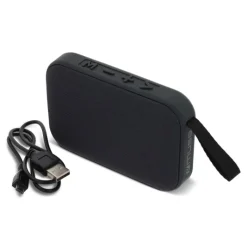 Gift Campaign Altoparlante bluetooth nero portatile di forma rettangolare da 5W></noscript> Casse Personalizzate