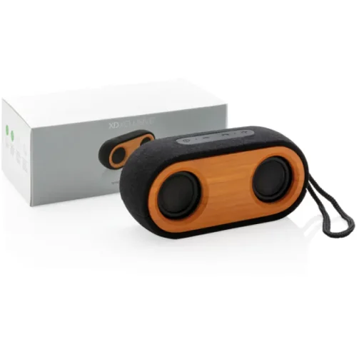 Gift Campaign Altoparlante da 10 W in bambù canapa, cotone organico e RPET WoodStock> Casse Personalizzate