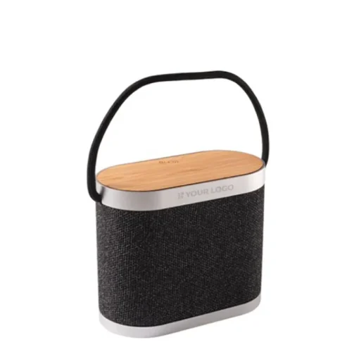 Gift Campaign Altoparlante da 5W in rPET e bambù con caricatore wireless da 15W> Casse Personalizzate