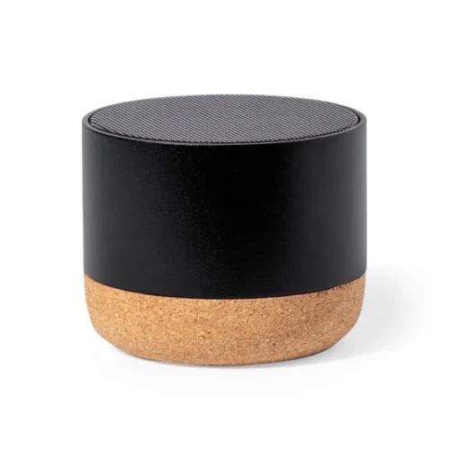 Gift Campaign Altoparlante in alluminio riciclato e base in sughero da 3W> Casse Personalizzate