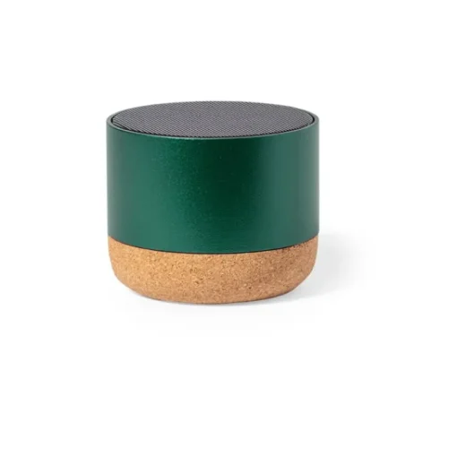 Gift Campaign Altoparlante in alluminio riciclato e base in sughero da 3W> Casse Personalizzate