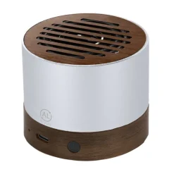 Gift Campaign Altoparlante in alluminio riciclato GRS e legno di noce 3W> Casse Personalizzate