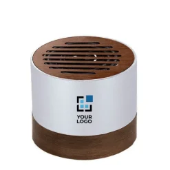 Gift Campaign Altoparlante in alluminio riciclato GRS e legno di noce 3W></noscript> Casse Personalizzate