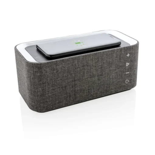 Gift Campaign Altoparlante promozionale da 6 W con caricabatterie wireless Broadcast> Casse Personalizzate