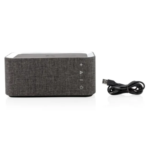 Gift Campaign Altoparlante promozionale da 6 W con caricabatterie wireless Broadcast> Casse Personalizzate