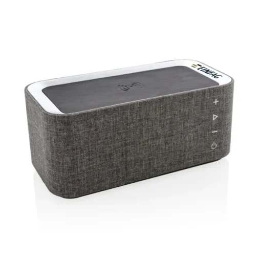 Gift Campaign Altoparlante promozionale da 6 W con caricabatterie wireless Broadcast> Casse Personalizzate