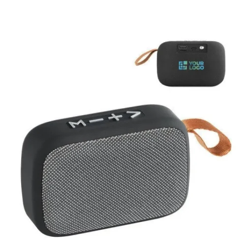 Gift Campaign Altoparlante 3W minimalista con microfono in ABS e poliestere Club> Casse Personalizzate