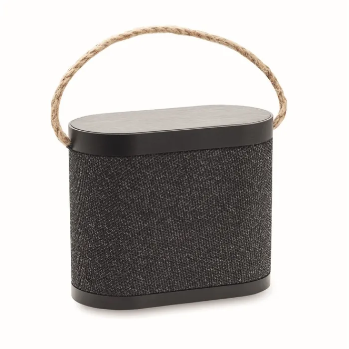 Gift Campaign Altoparlante wireless 5.3 con caricatore e laccetto in juta 15W> Casse Personalizzate