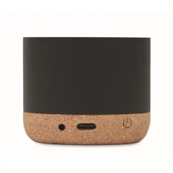 Gift Campaign Altoparlante wireless cilindrico con base in sughero e top in bambù> Casse Personalizzate
