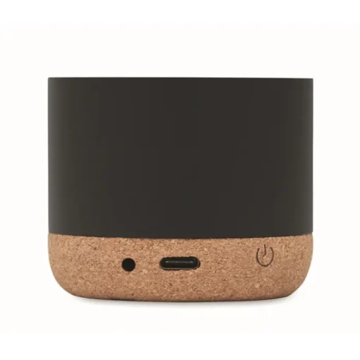 Gift Campaign Altoparlante wireless cilindrico con base in sughero e top in bambù> Casse Personalizzate
