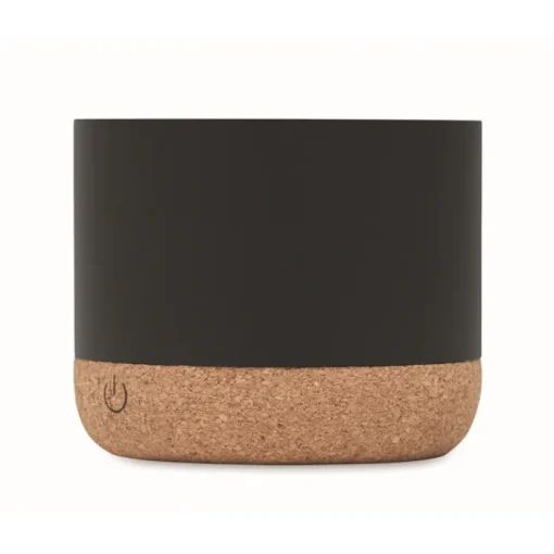 Gift Campaign Altoparlante wireless cilindrico con base in sughero e top in bambù> Casse Personalizzate