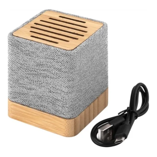 Gift Campaign Altoparlante wireless in bambù e poliestere RPET da 3W> Casse Personalizzate