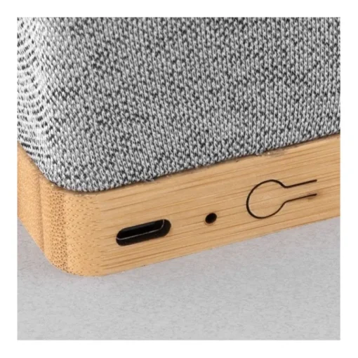Gift Campaign Altoparlante wireless in bambù e poliestere RPET da 3W> Casse Personalizzate