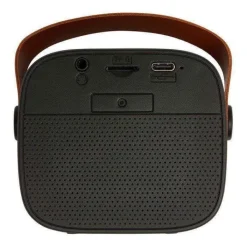 Gift Campaign Altoparlante wireless in plastica riciclata con cinturino in pelle 3W></noscript> Casse Personalizzate