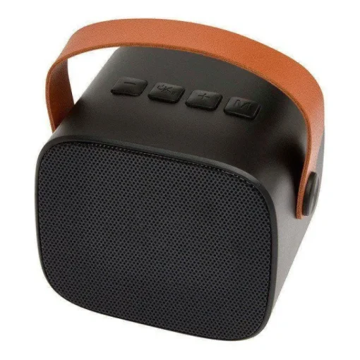 Gift Campaign Altoparlante wireless in plastica riciclata con cinturino in pelle 3W> Casse Personalizzate