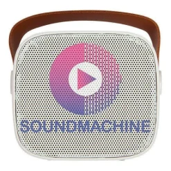 Gift Campaign Altoparlante wireless in plastica riciclata con cinturino in pelle 3W></noscript> Casse Personalizzate