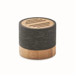 Gift Campaign Altoparlante wireless personalizzato in bambù con rivestimento in RPET> Casse Personalizzate