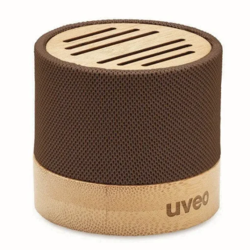 Gift Campaign Altoparlante wireless personalizzato in bambù con rivestimento in RPET> Casse Personalizzate