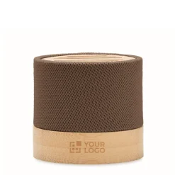 Gift Campaign Altoparlante wireless personalizzato in bambù con rivestimento in RPET></noscript> Casse Personalizzate