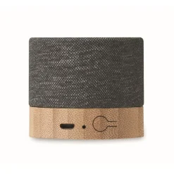 Gift Campaign Altoparlante wireless personalizzato in bambù con rivestimento in RPET></noscript> Casse Personalizzate