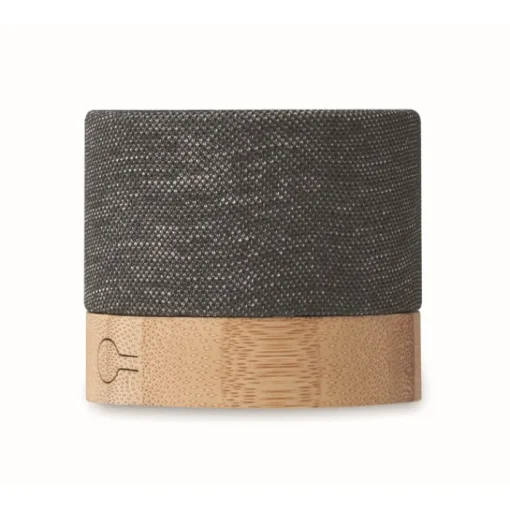Gift Campaign Altoparlante wireless personalizzato in bambù con rivestimento in RPET> Casse Personalizzate