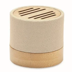 Gift Campaign Altoparlante wireless personalizzato in bambù con rivestimento in RPET></noscript> Casse Personalizzate