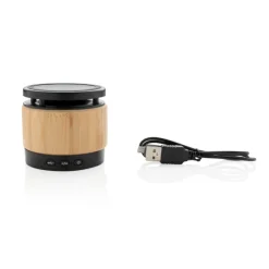Gift Campaign Altoparlanti in bambù con caricatore wireless da 5 W Ricarica Wireless> Casse Personalizzate