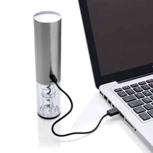 Gift Campaign Apribottiglie elettrico in acciaio inox ricaricabile via USB> Apribottiglie Personalizzati