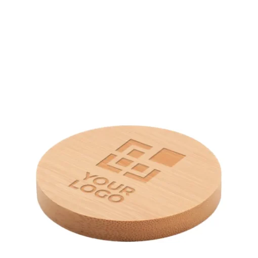 Gift Campaign Apribottiglie personalizzati con funzione di sottobicchieri Round Bamboo> Apribottiglie Personalizzati
