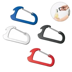 Gift Campaign Apribottiglie promozionale a forma di moschettone d'alluminio AluClip></noscript> Apribottiglie Personalizzati