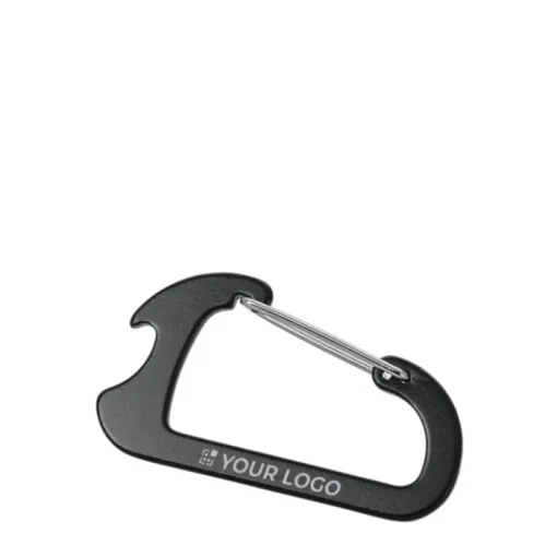 Gift Campaign Apribottiglie promozionale a forma di moschettone d'alluminio AluClip> Apribottiglie Personalizzati