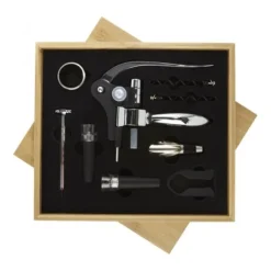 Gift Campaign Articoli promozionali per vino 9 accessori in acciaio Gran Reserva> Gadget Per Vino