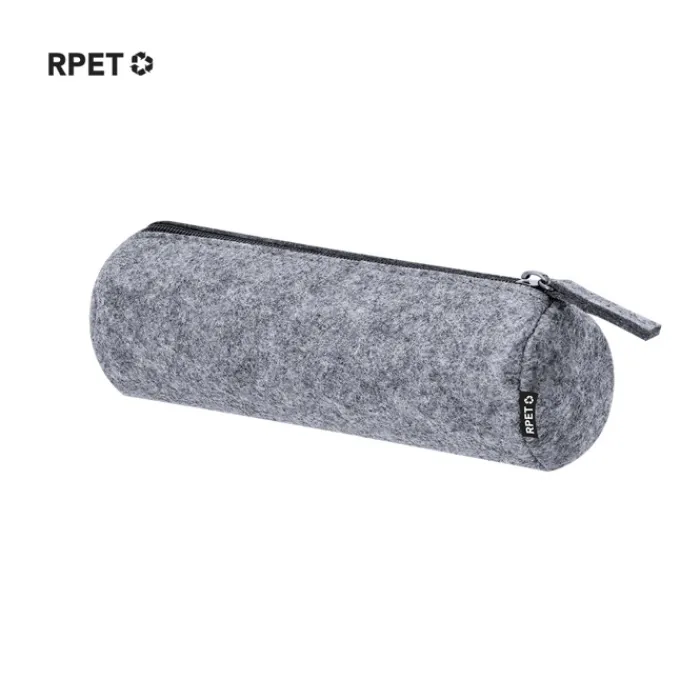 Gift Campaign Astuccio cilindrico in feltro RPET con chiusura lampo> Astucci