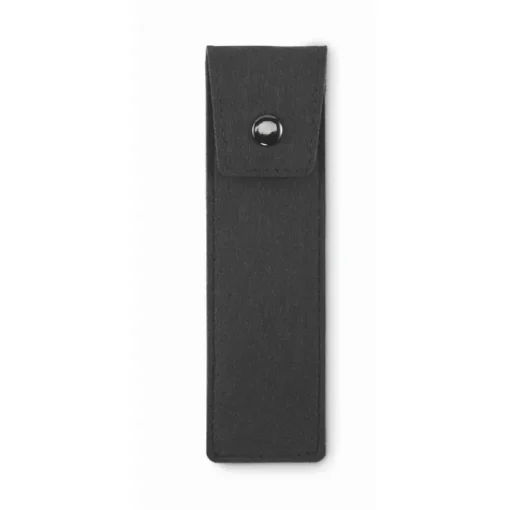 Gift Campaign Astuccio con chiusura a bottone in feltro rPET per 2 penne> Gadget Per L'Ufficio