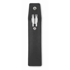 Gift Campaign Astuccio con chiusura a bottone in feltro rPET per 2 penne></noscript> Gadget Per L'Ufficio