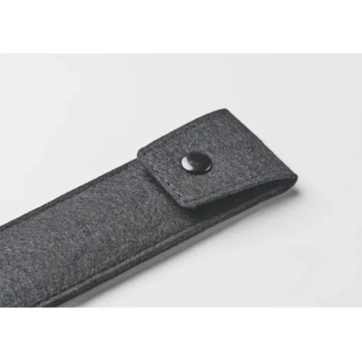 Gift Campaign Astuccio con chiusura a bottone in feltro rPET per 2 penne> Gadget Per L'Ufficio