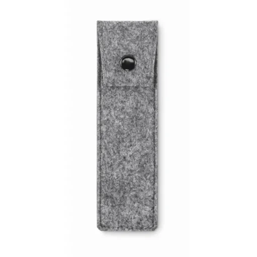 Gift Campaign Astuccio con chiusura a bottone in feltro rPET per 2 penne> Gadget Per L'Ufficio