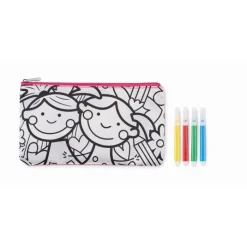Gift Campaign Astuccio con disegno prestampato su lato colorabile con 4 pennarelli> Astucci